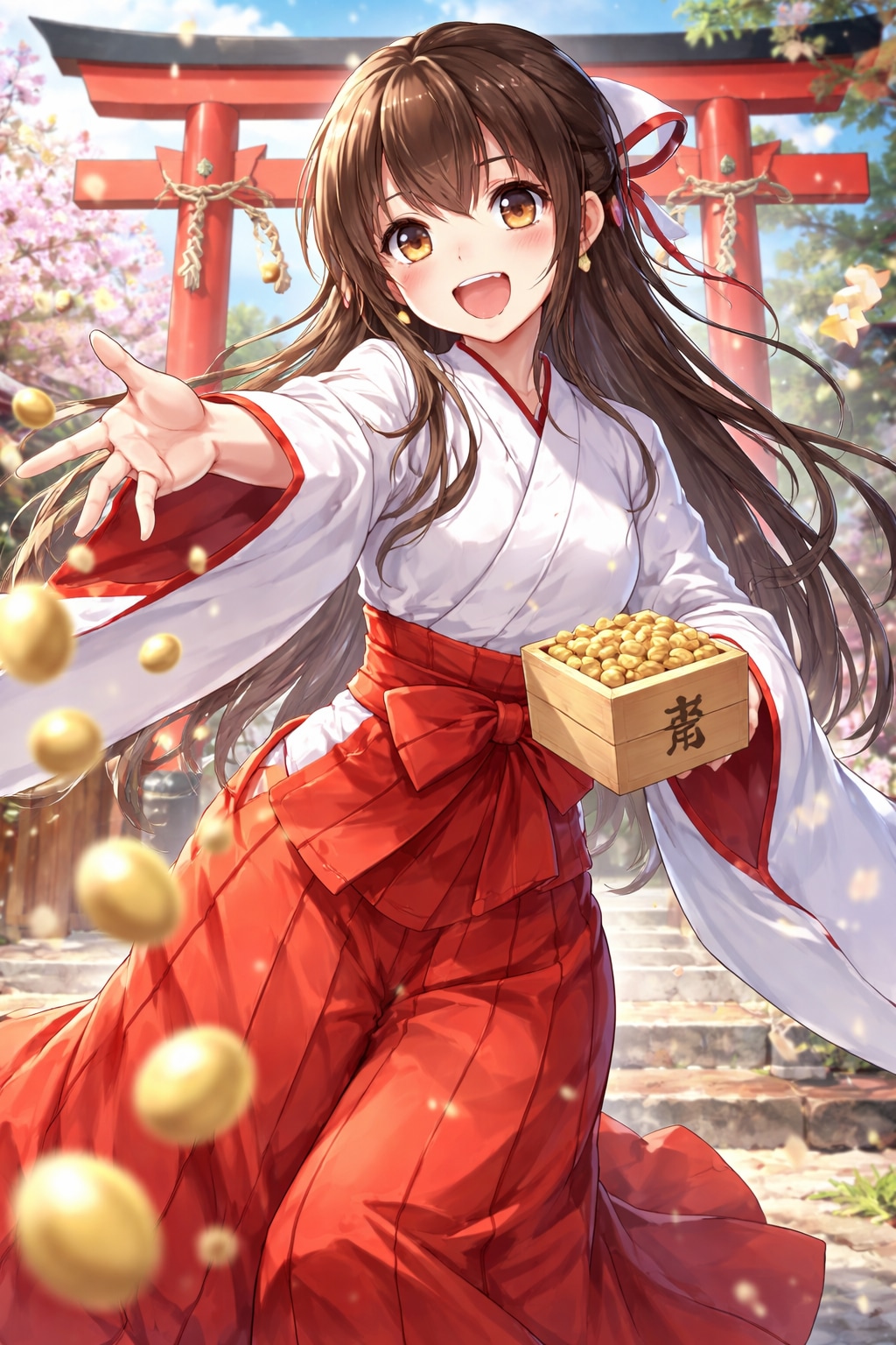 金タマをまく巫女