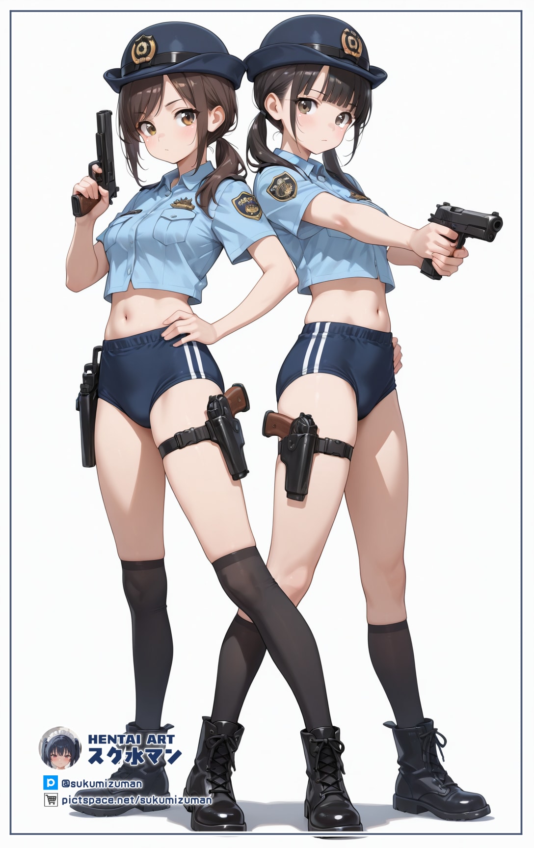 ブルマポリス2001 - 絶対無敵バディ!負ける気ゼロ♥ - | の人気AIイラスト・グラビア