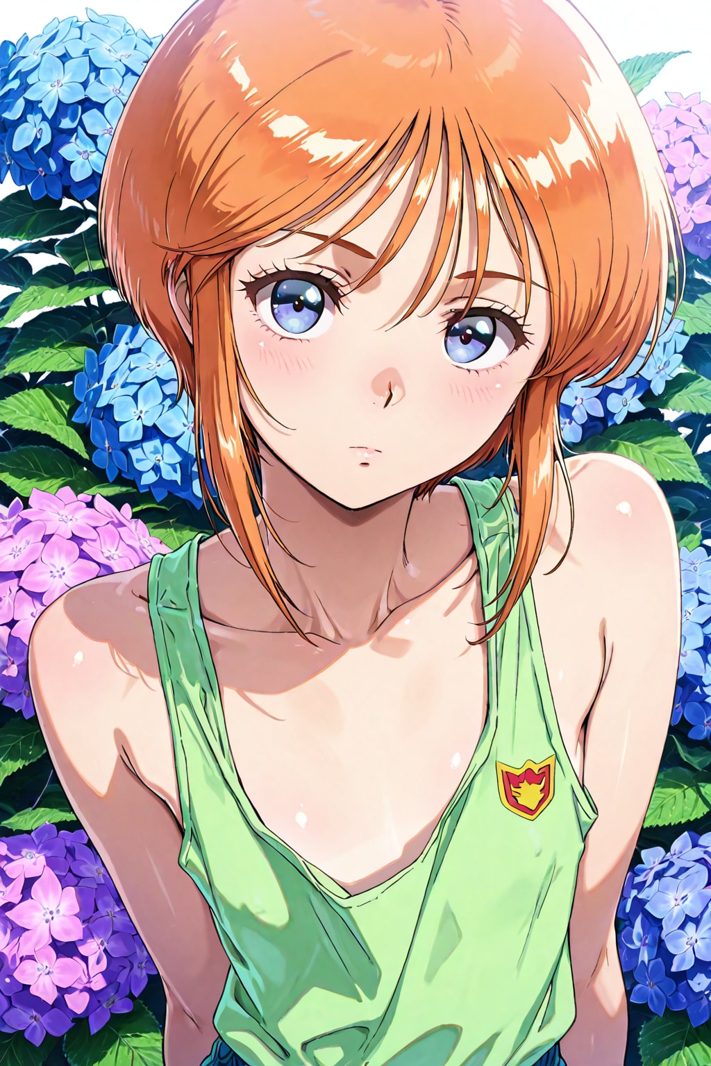 紫陽花とプル