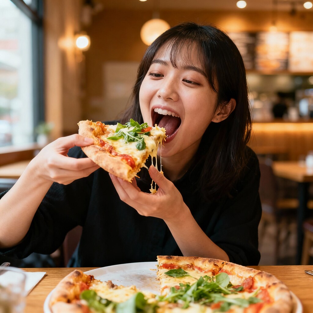 いっただきま〜す🍕