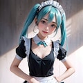 初音ミクです。011_メイド服 4枚目