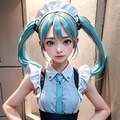 初音ミクです。011_メイド服 2枚目