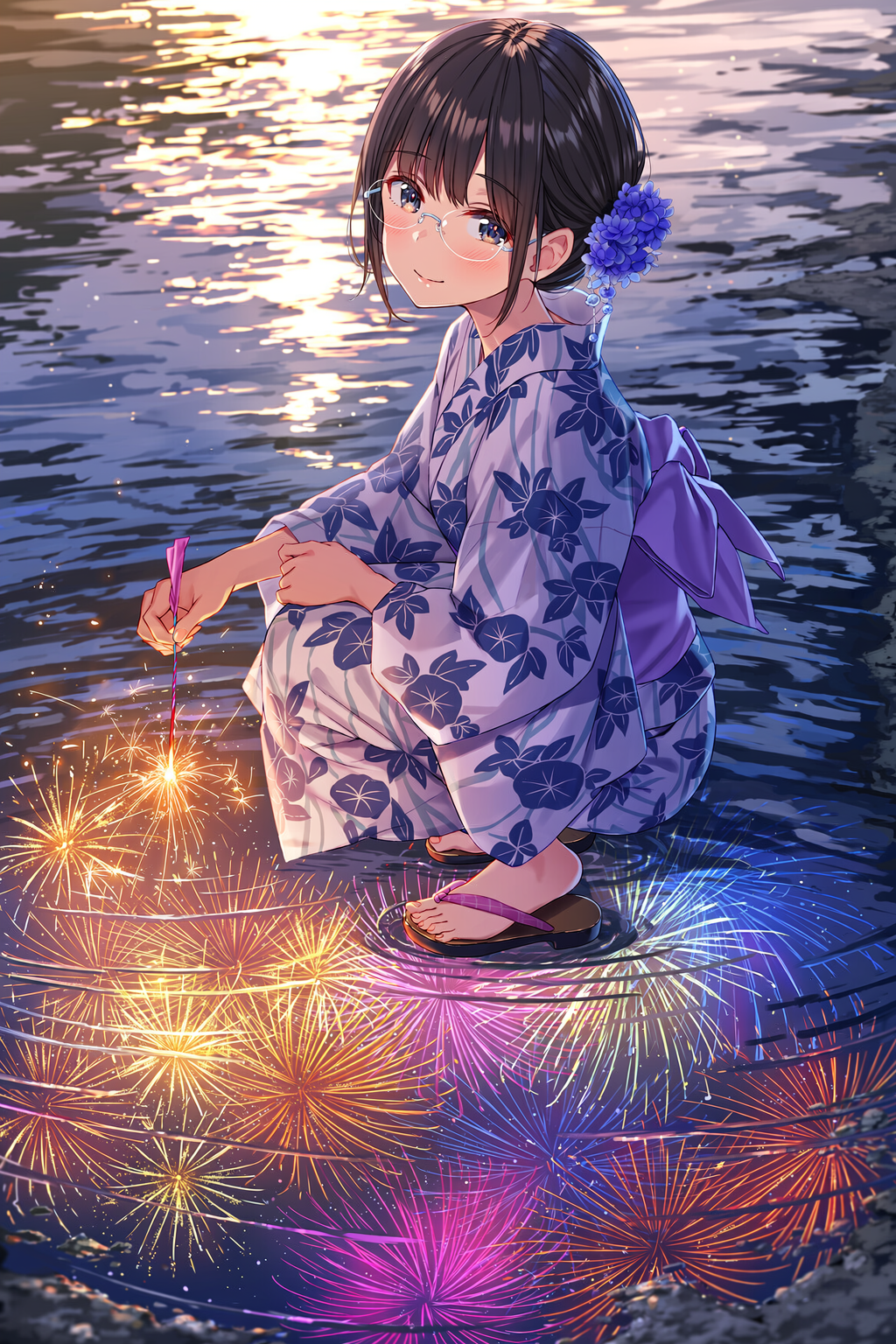 水中花火（NovelAI V5テスト） | の人気AIイラスト・グラビア