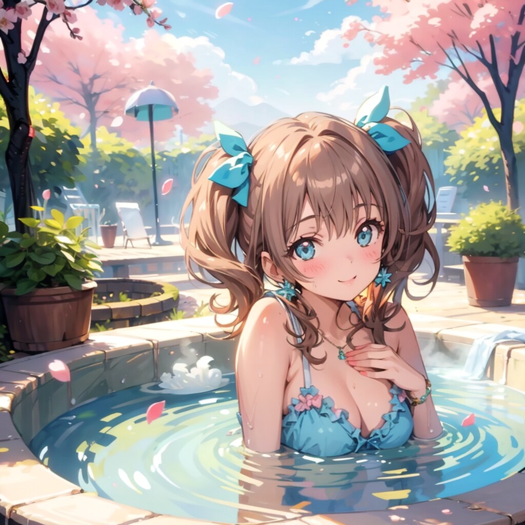 残念でした😝ここは水着着用だって♨️🌸