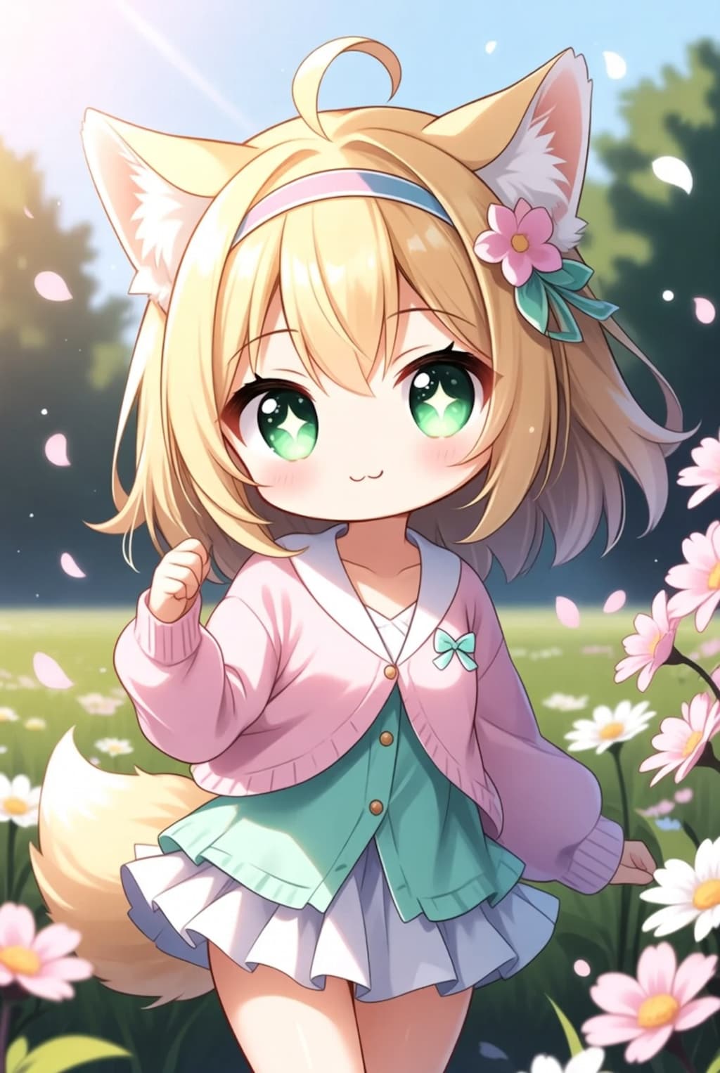 ケモミミ娘の春色コーデ