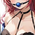 『はふはひーひ～♡（恥ずかしい～♡）』口枷美少女2（Mouth cuff ball gag choker） 3枚目