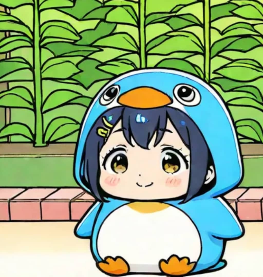 ちょこんとペンギン女の子