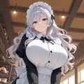 ふわふわ銀髪メイドさん1 6枚目