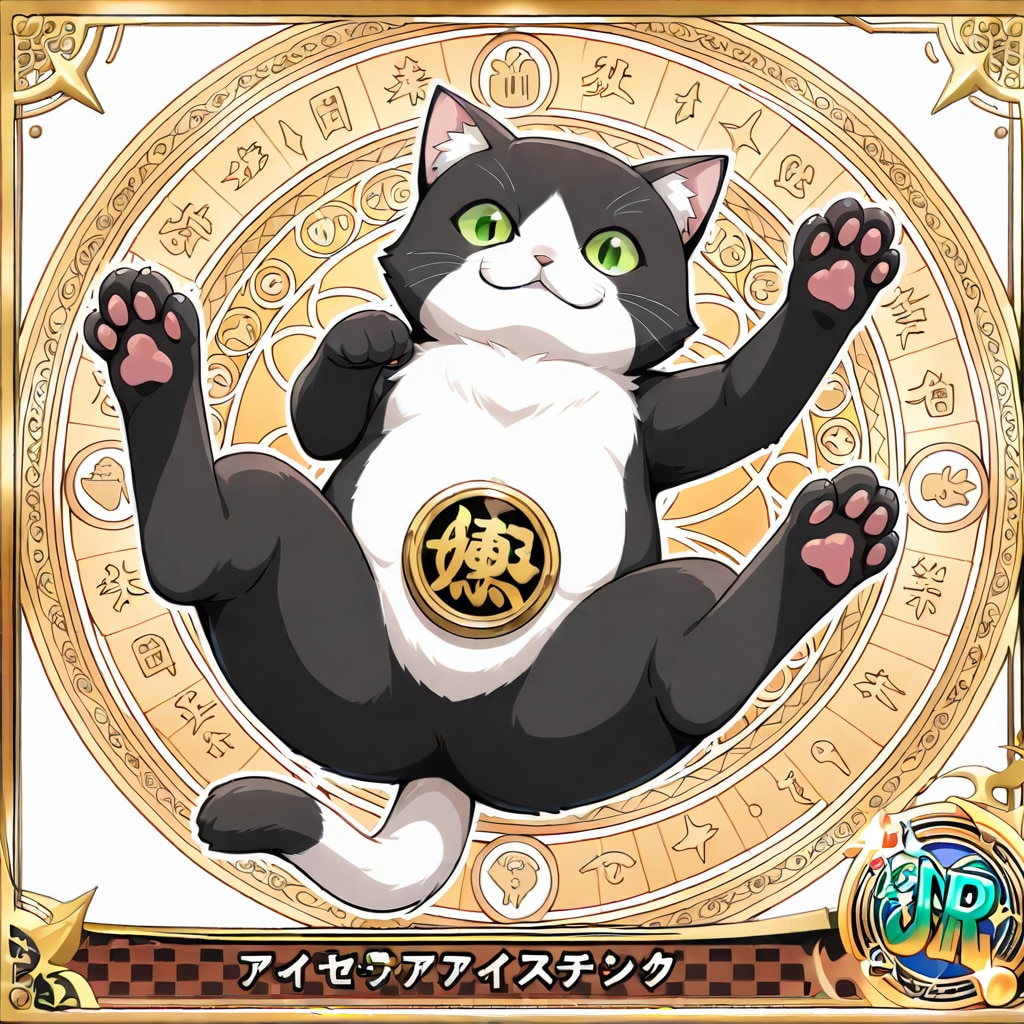 SR「仰向けの八割れ猫」 | の人気AIイラスト・グラビア