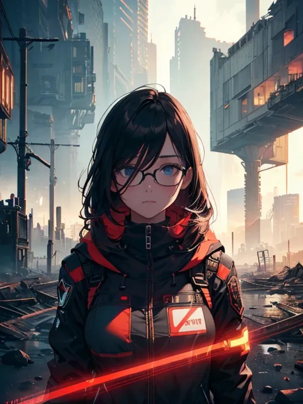 崩壊都市と眼鏡ちゃん