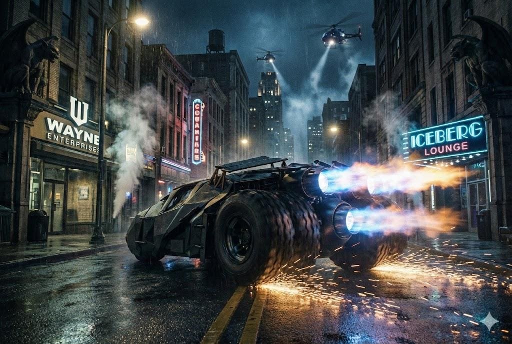 夜の街を駆け抜ける