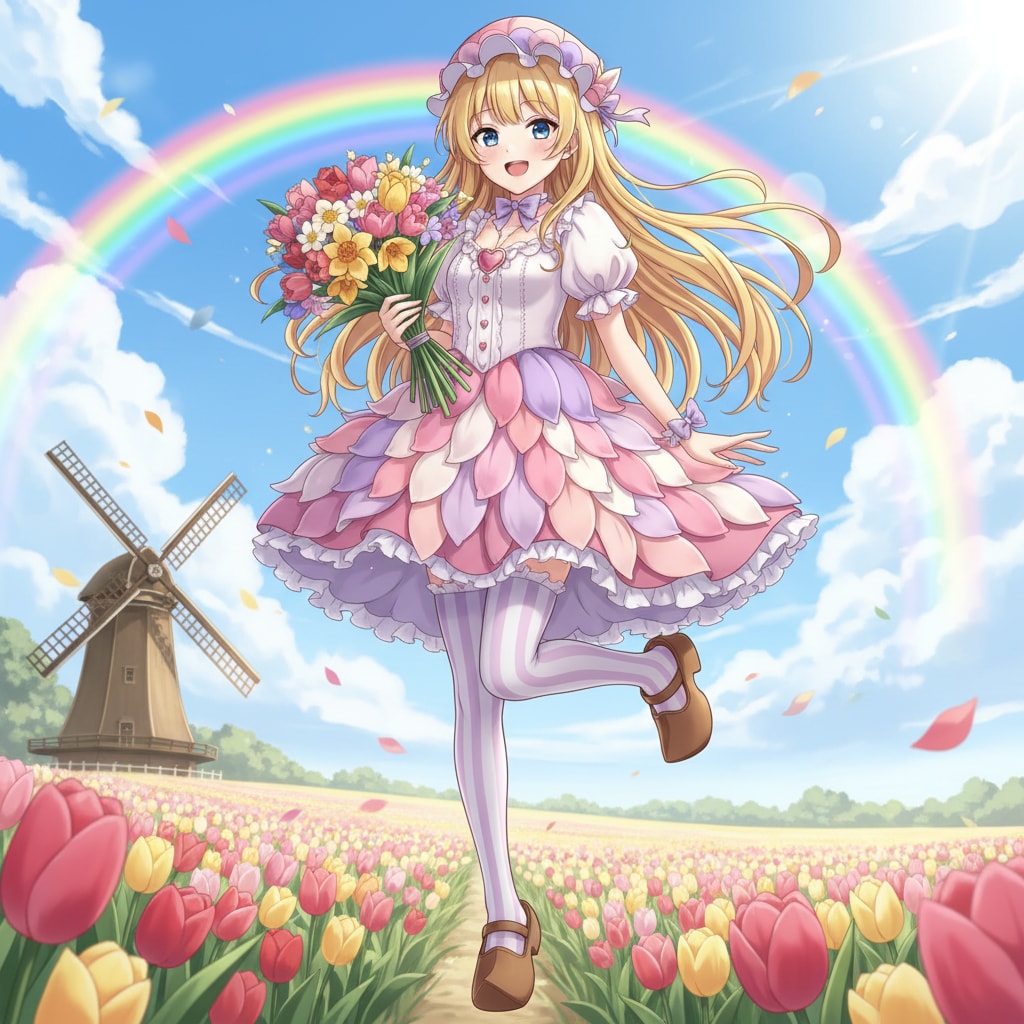 夢いっぱいの花束をお届け♪ | の人気AIイラスト・グラビア