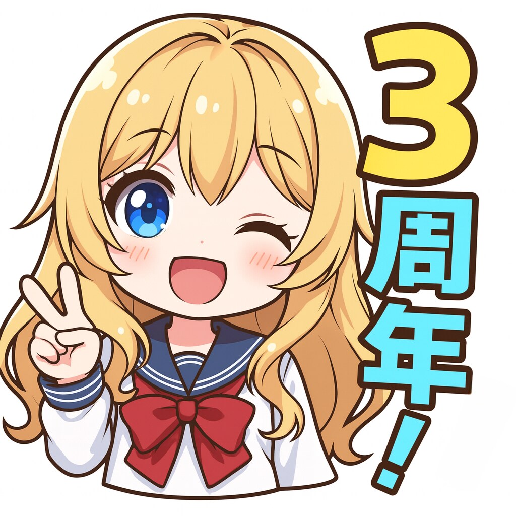 3周年記念スタンプ