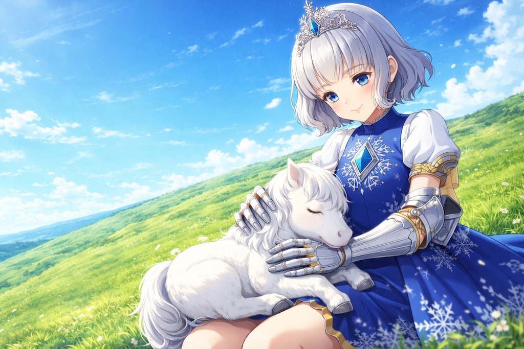 魔法少女と小白馬