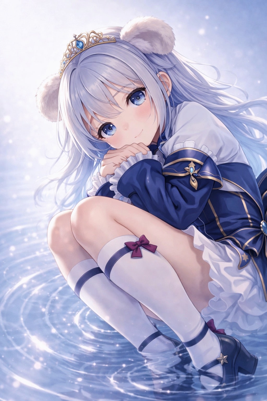 そっと触れた水面が、やさしく揺れて