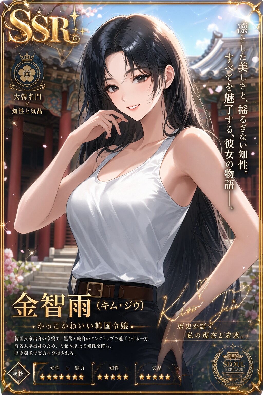 かっこかわいい韓国令嬢金智雨（キム・ジウ）のSSRカード