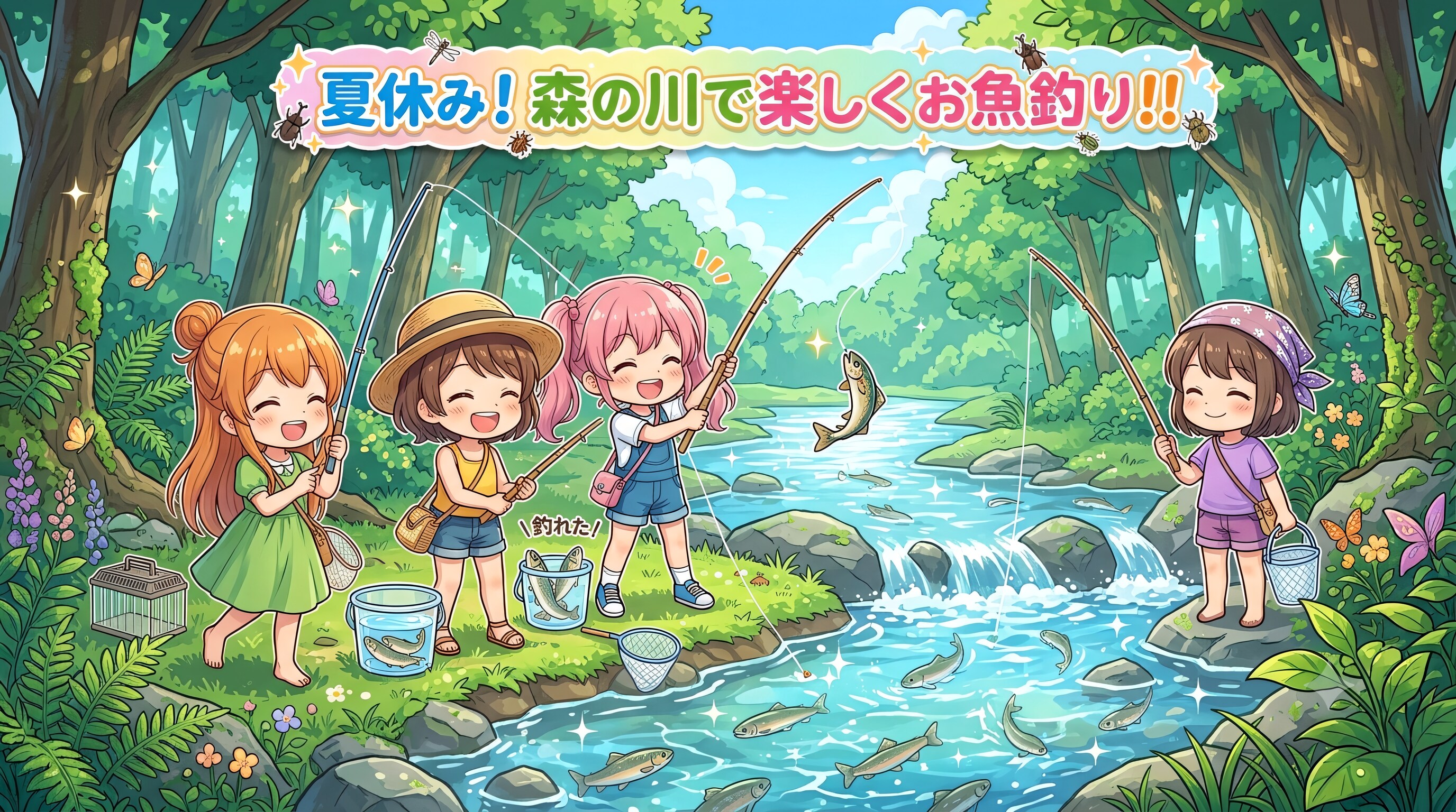 今日の夏休み（川釣り２）