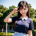 喜ぶ女子高生 2枚目