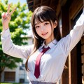 喜ぶ女子高生 3枚目