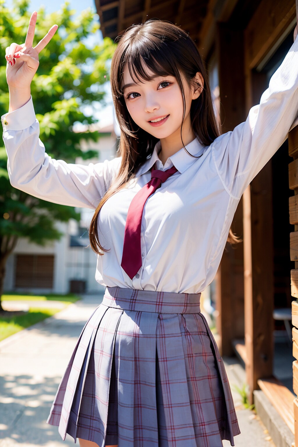 喜ぶ女子高生