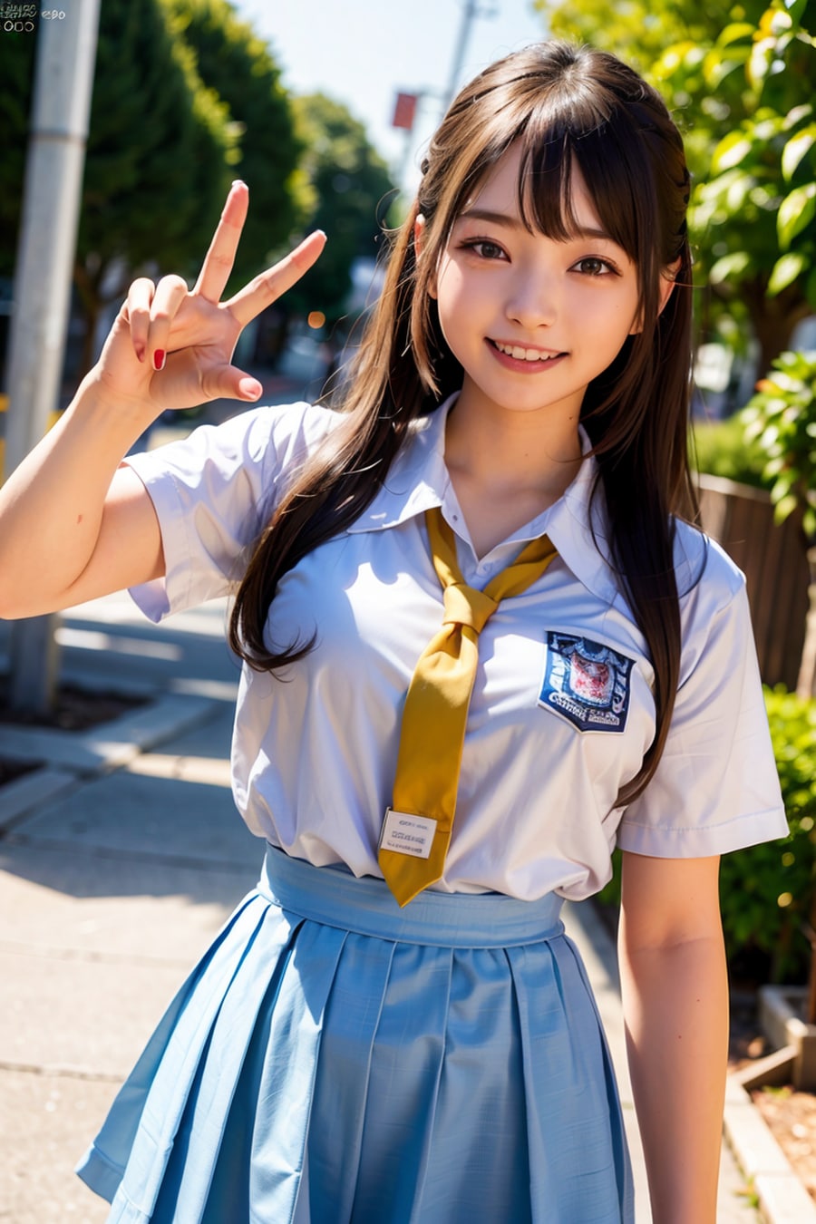 喜ぶ女子高生