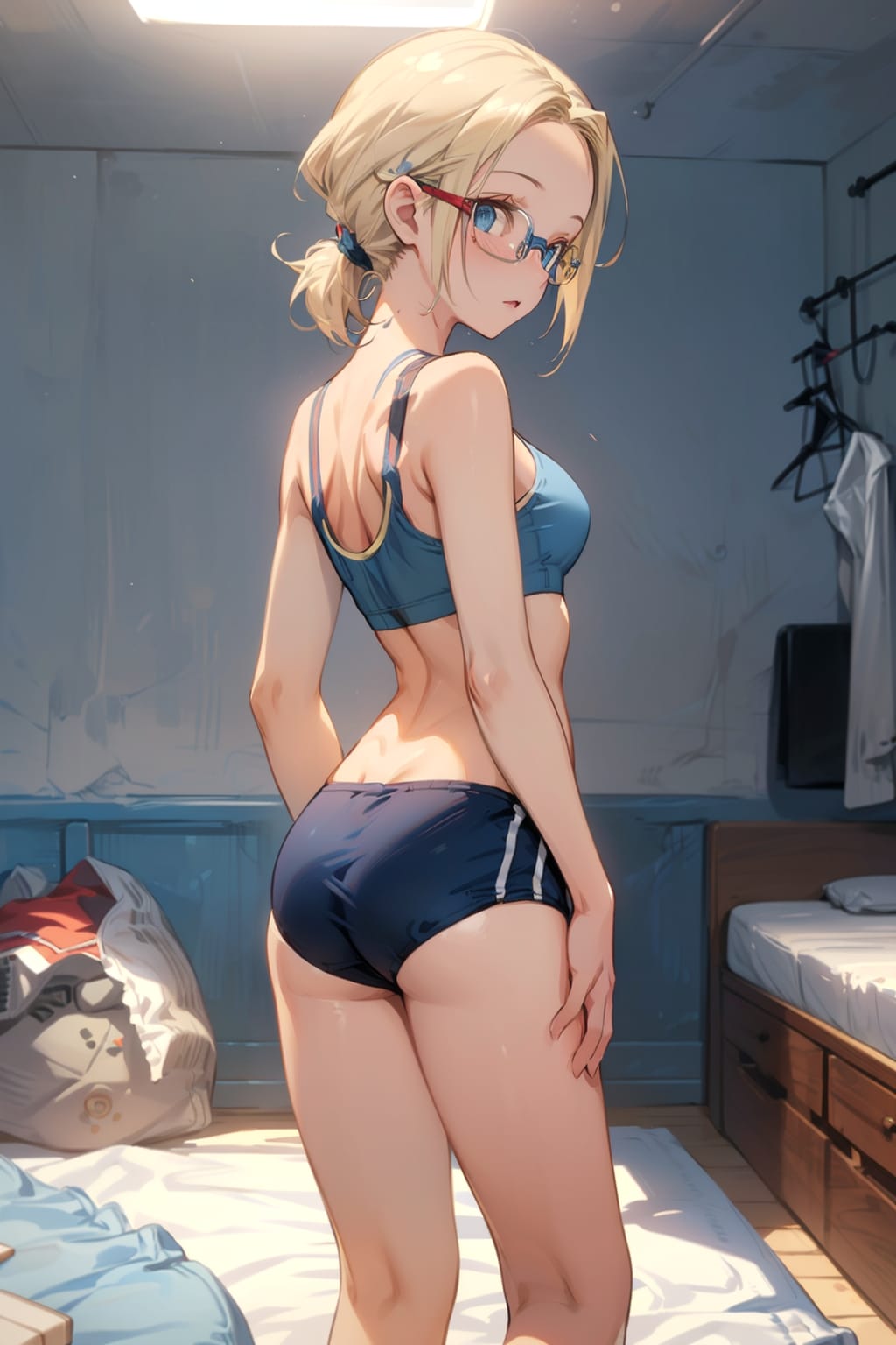 スポーツブルマの眼鏡っ娘