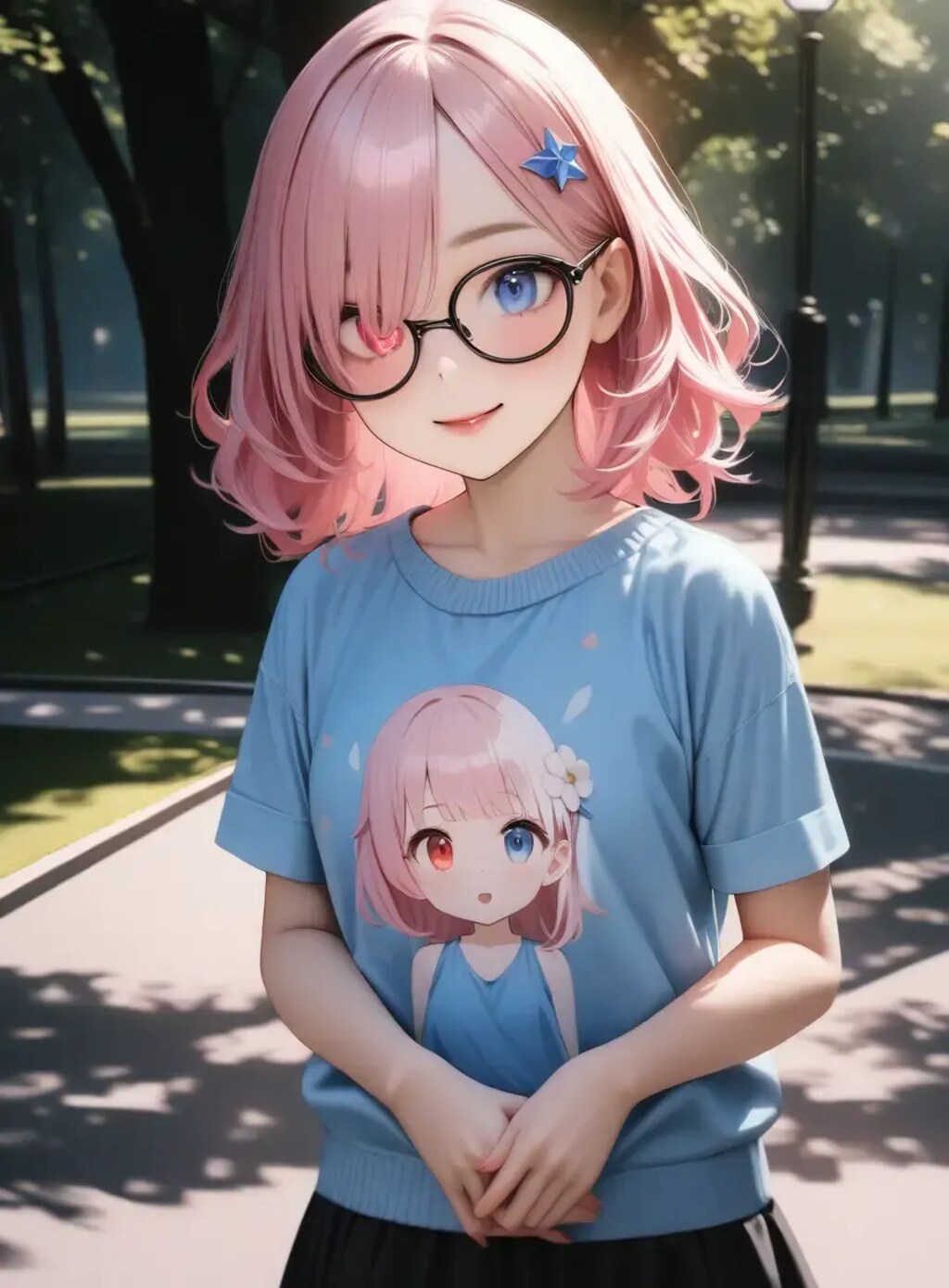 隠れ目オッドアイ