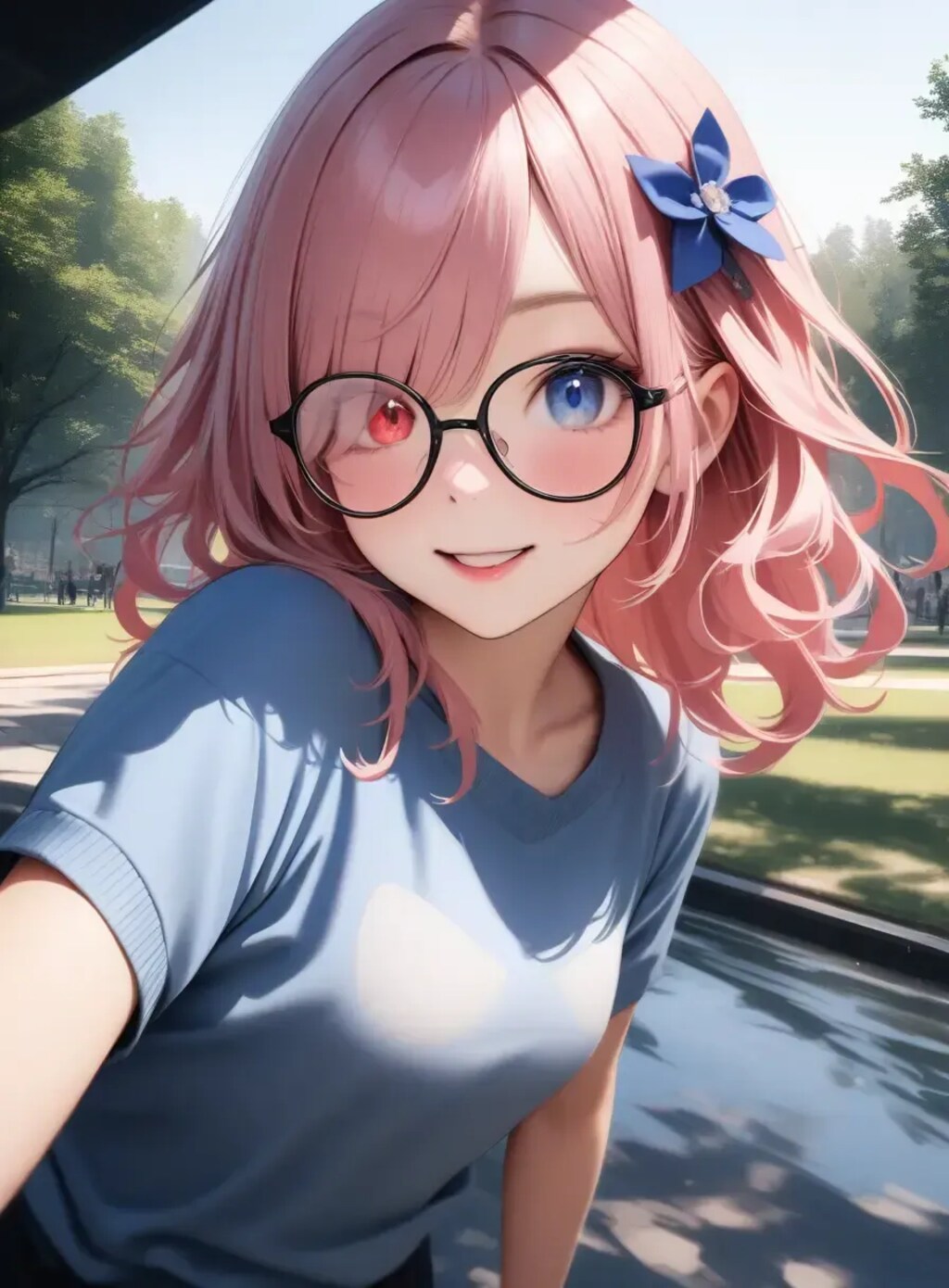 隠れ目オッドアイ