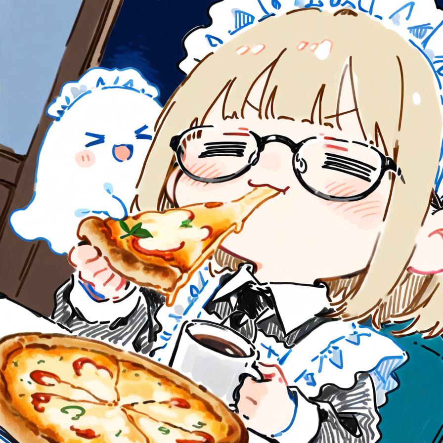 ( □ω□)☕🍕👻✨✨ | の人気AIイラスト・グラビア