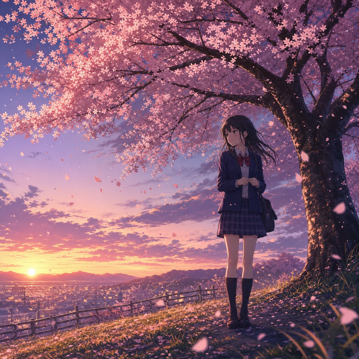 桜の木の下で | の人気AIイラスト・グラビア