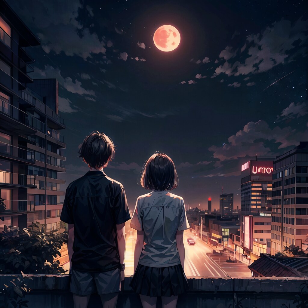 赤い星　白い月