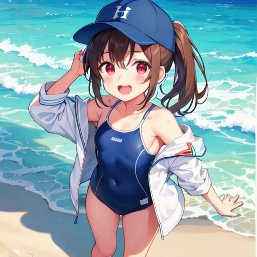 野球少女ちゃん、海へ行く