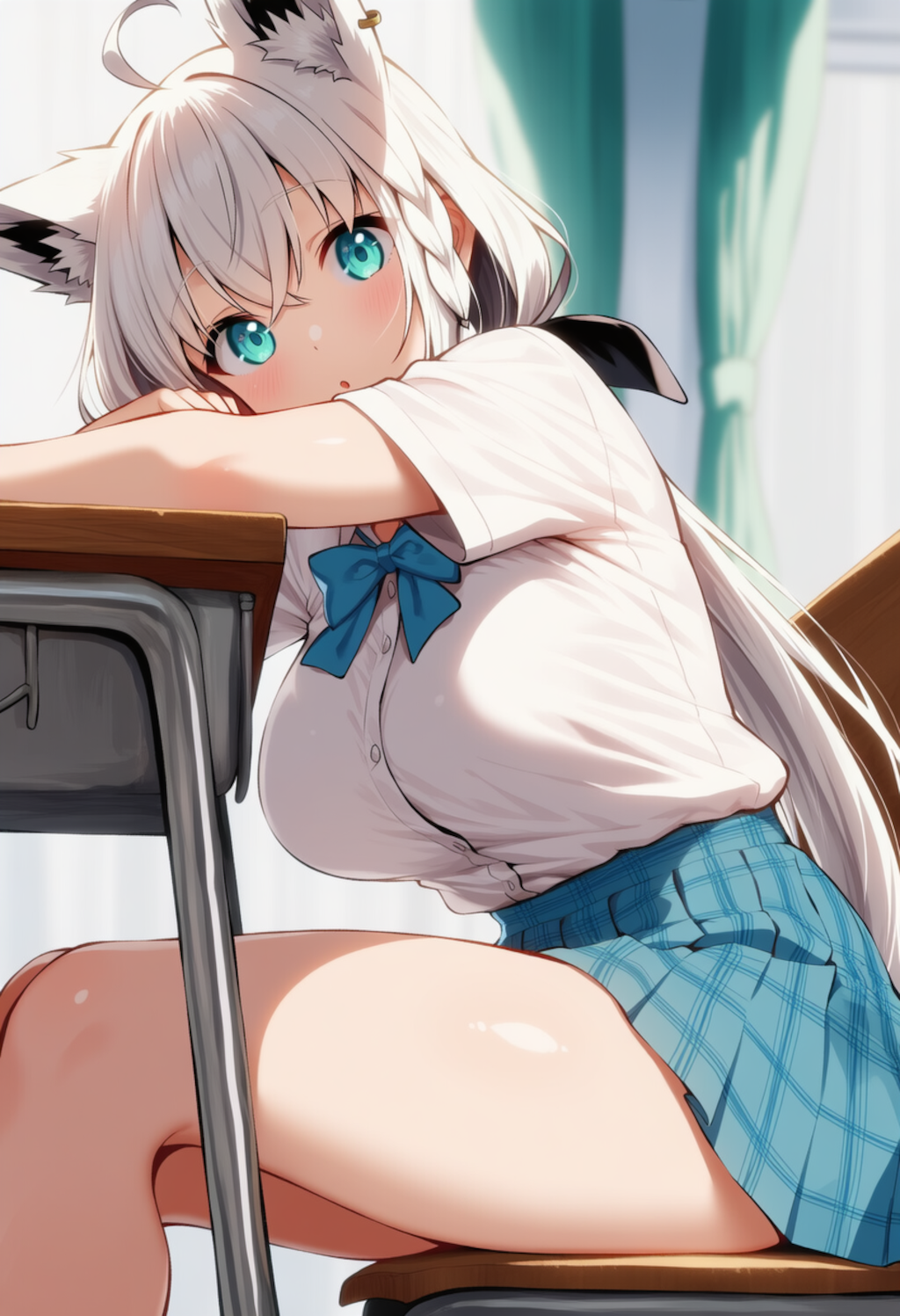 隣の席のあの子（白上フブキ）