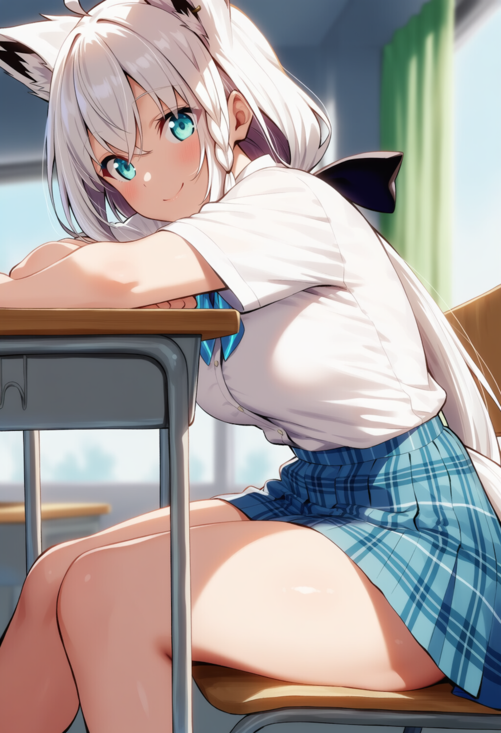 隣の席のあの子（白上フブキ）