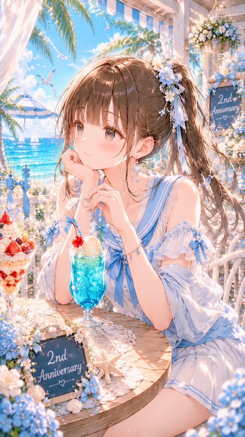雫ちゃんと海辺のカフェ