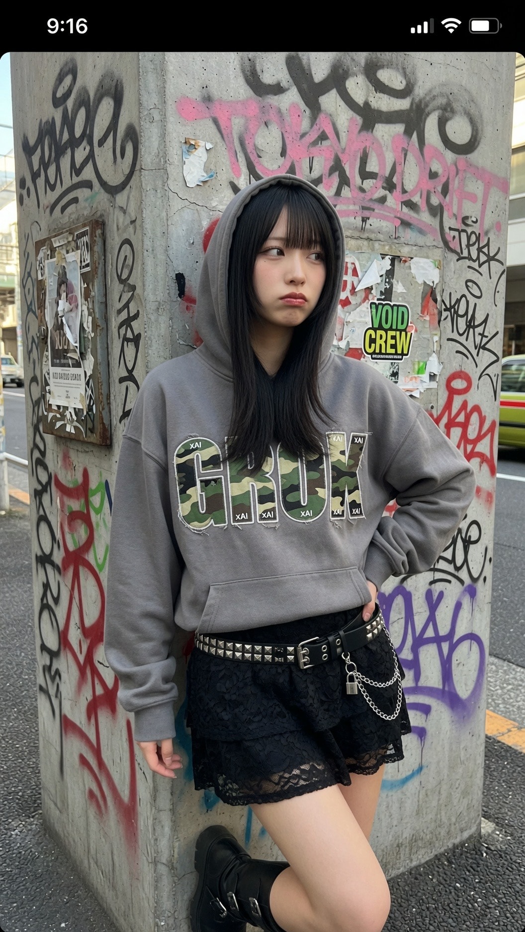 GROK Hood Rebel | の人気AIイラスト・グラビア