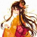 金色の着物を着た、黒髪ツインテール少女★(7枚) 5枚目