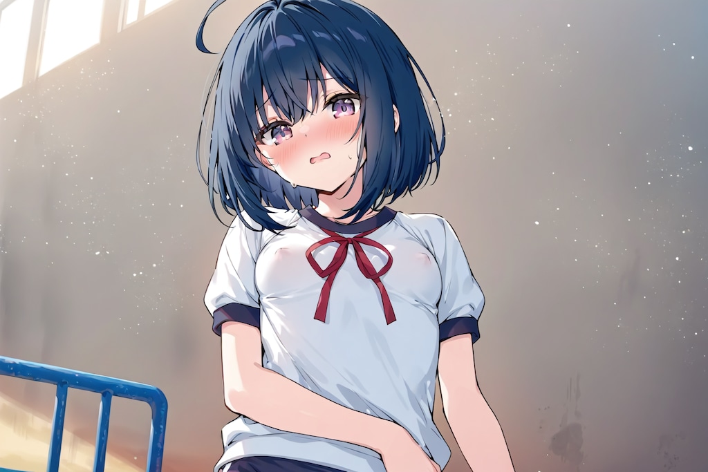 ノーブラを気づかれないか心配する代理ちゃん