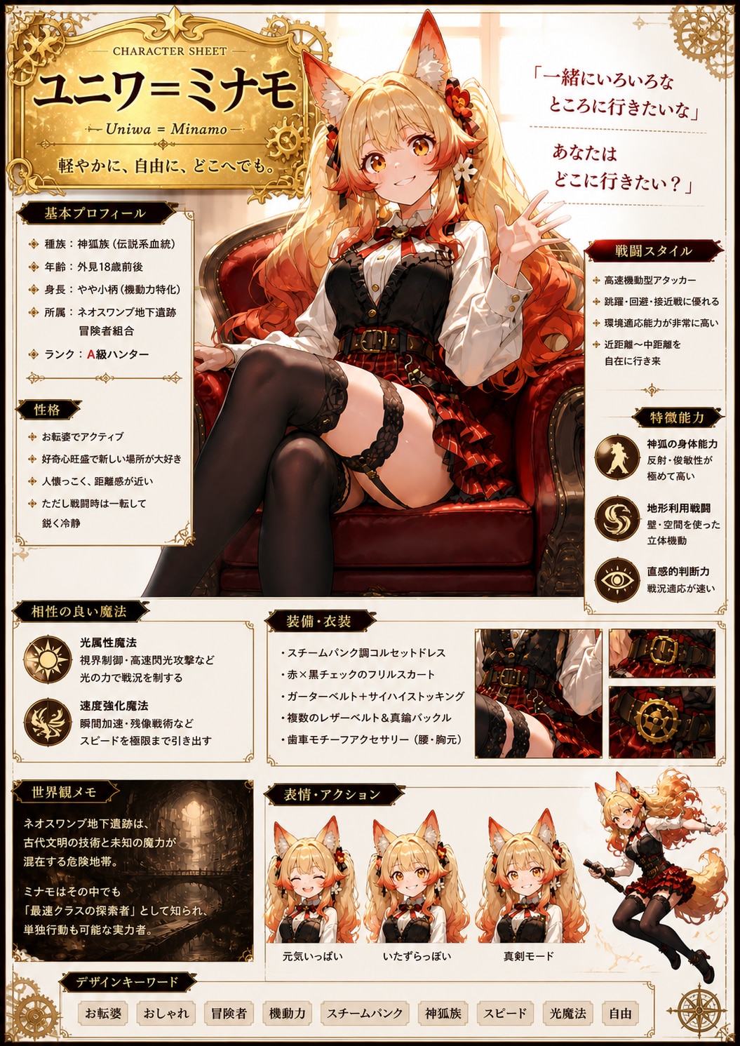 ミナモのキャラクターシート