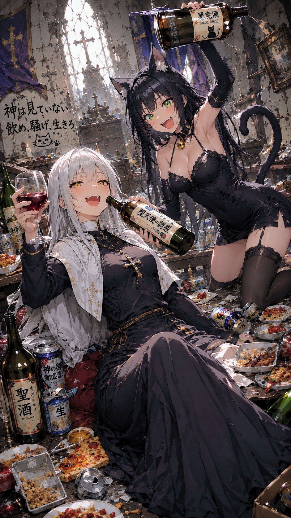 神は見ていない、飲め、騒げ、生きろ✝️