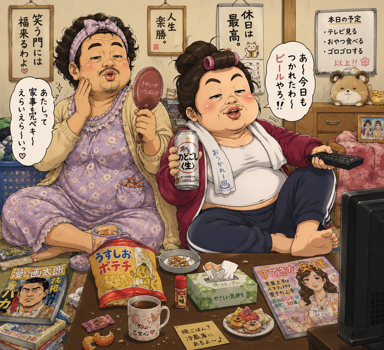 おじさんみたいなおばさんと、おばさんみたいなおじさん。