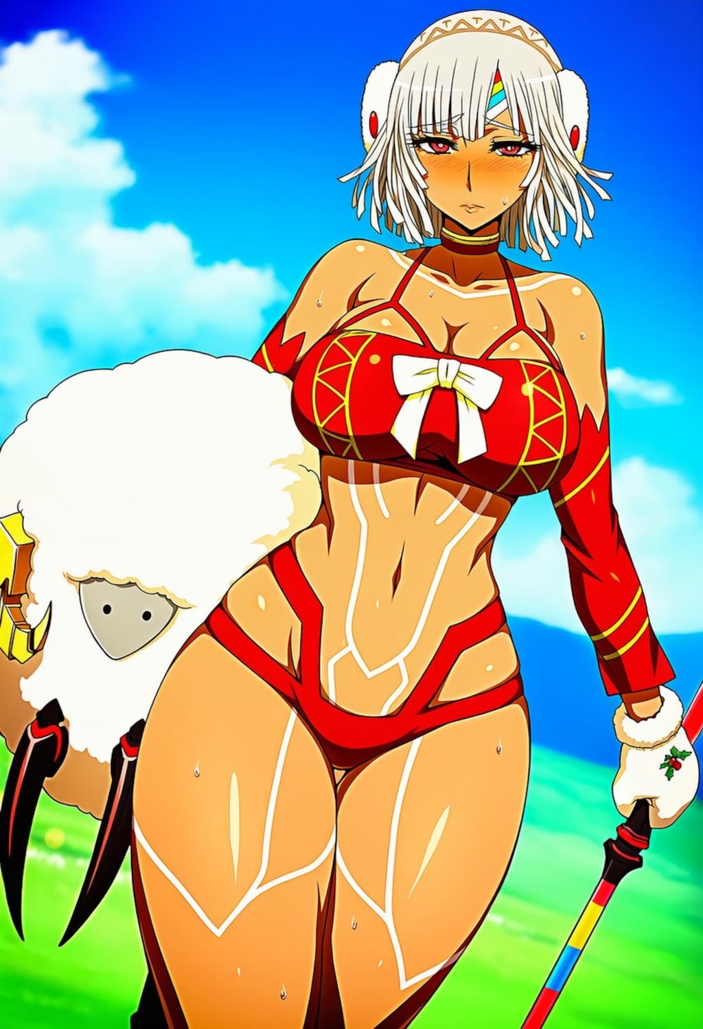 羊毛ビキニコスプレ羊人妻