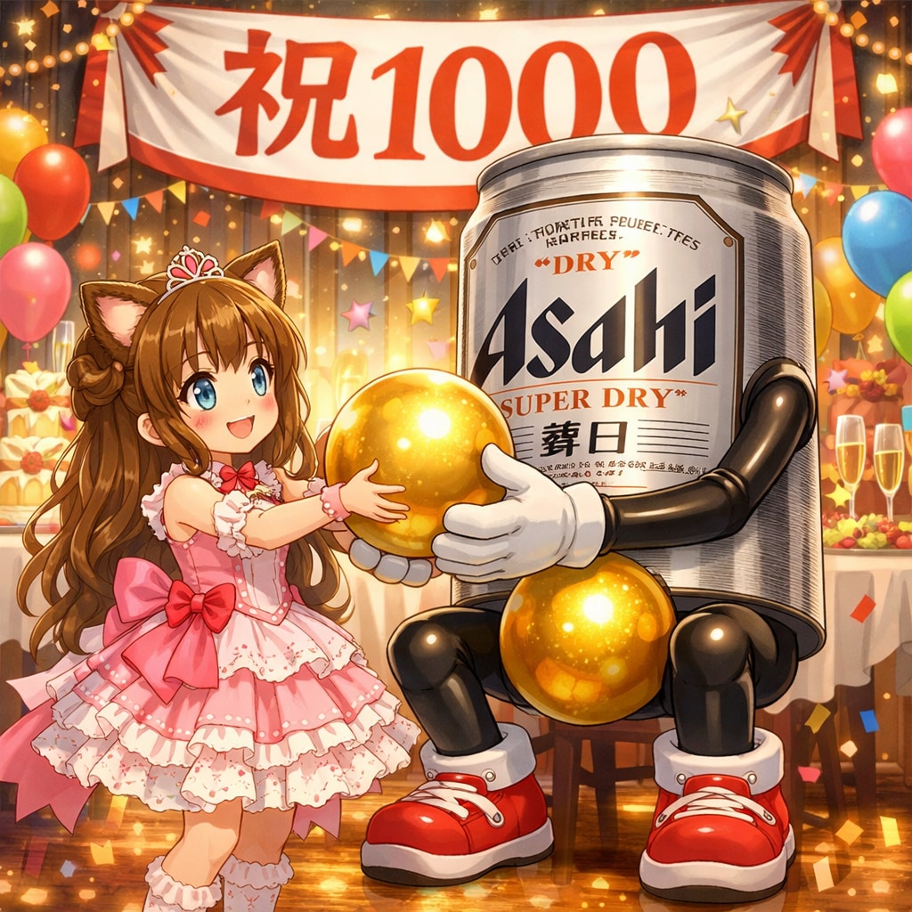 アサヒスーパードライタグ 1000件突破記念🎉