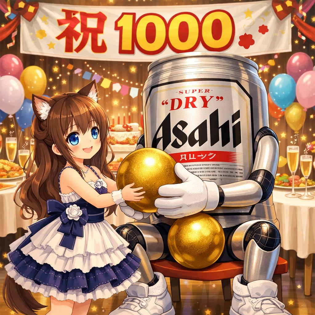 アサヒスーパードライタグ 1000件突破記念🎉