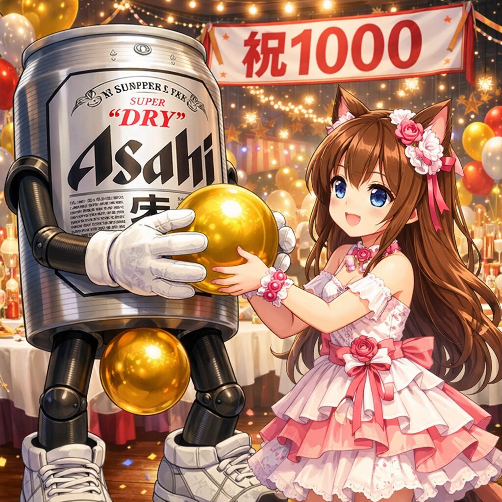 アサヒスーパードライタグ 1000件突破記念🎉