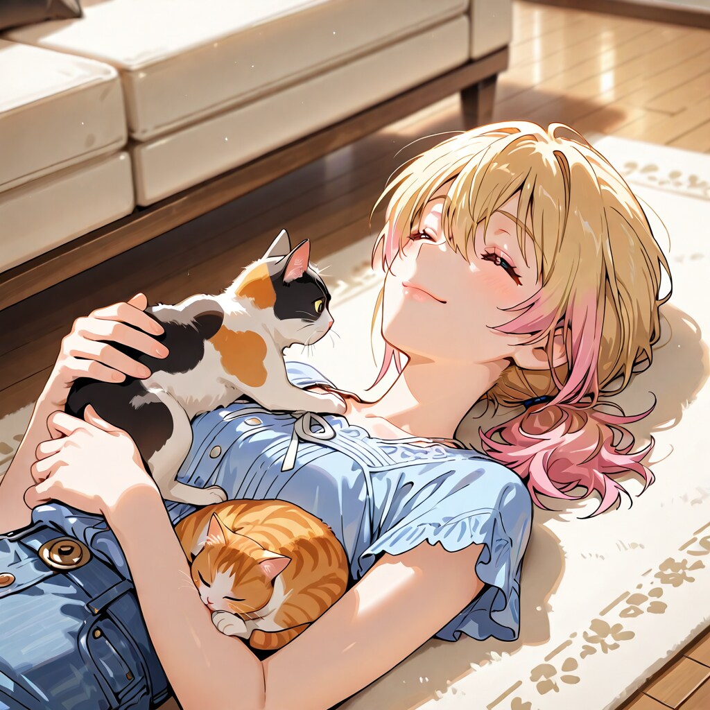 xとyで疲れた私の心にニャンコが染みわたる～… | の人気AIイラスト・グラビア