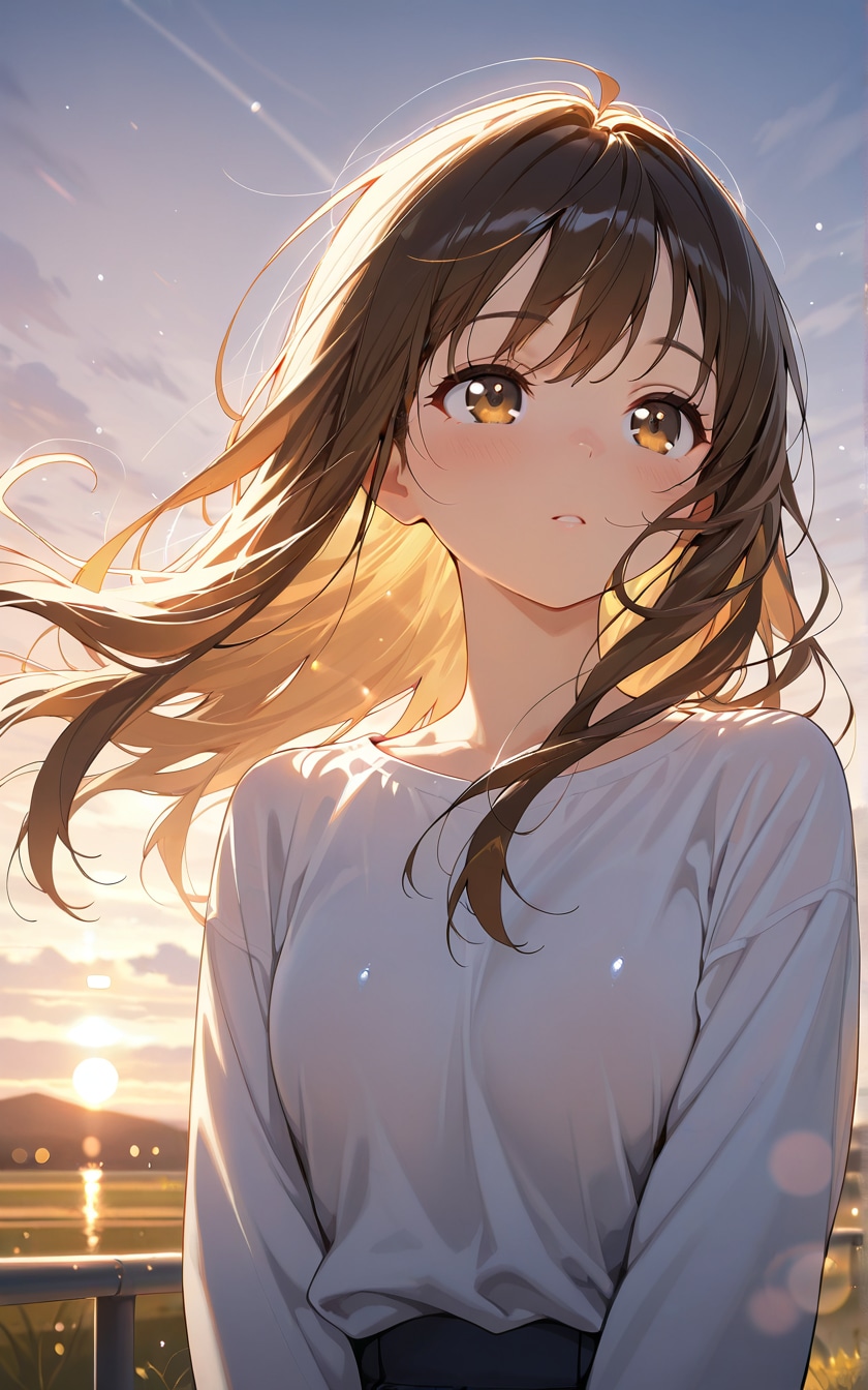 夕暮・黄昏・美少女 | の人気AIイラスト・グラビア