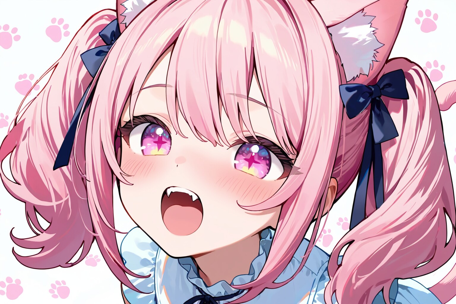 LILACで猫耳ピンクちゃんのアップ | の人気AIイラスト・グラビア