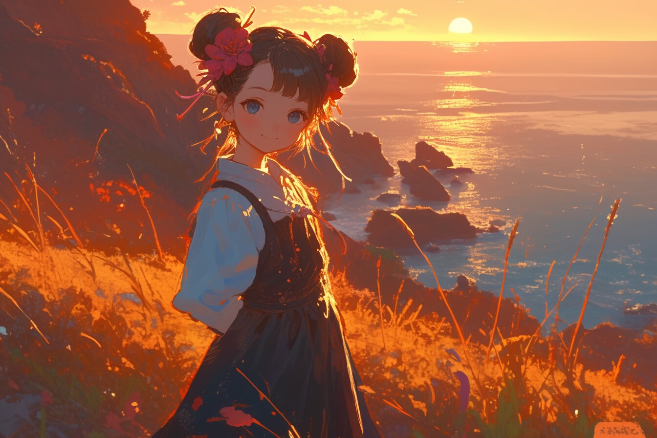 夕暮れのおだんごちゃん🍡✨08 | の人気AIイラスト・グラビア