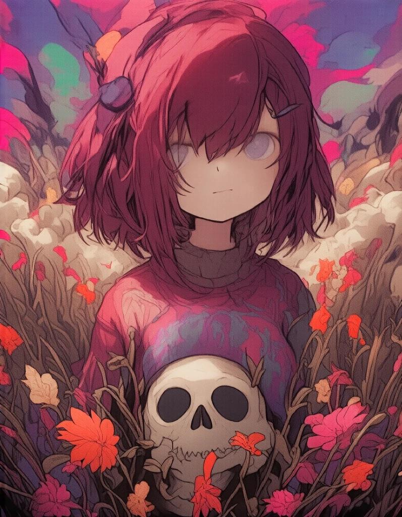 枯野に行く💀しゃれこうべを拾う フフッ